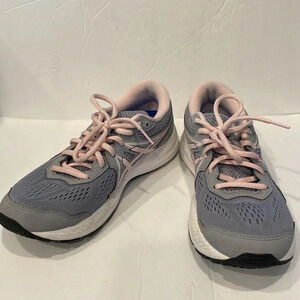 Asics Gel-Contend 7 Gray and Pink Walk-Hero Running Shoe